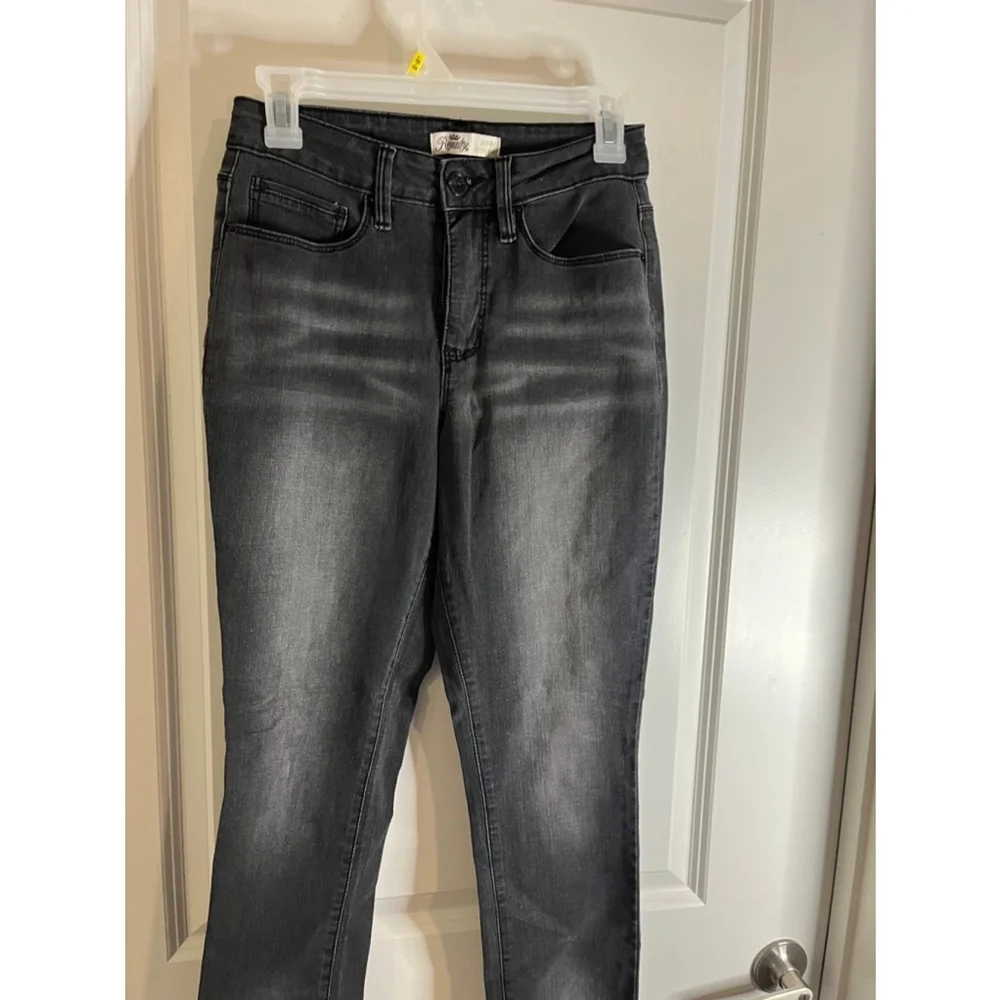 Royalty For Me Skinny High Rise Jeans Women's Size 6 Black Medium Wash - Picture 2 of 10